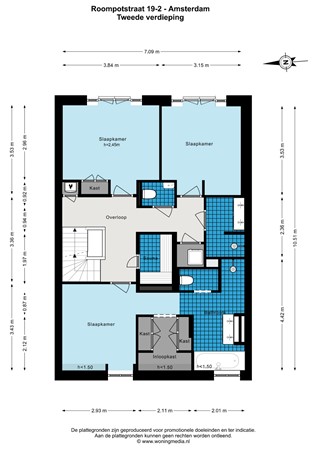 Floorplan - Volkerakstraat 42-2, 1078 XT Amsterdam